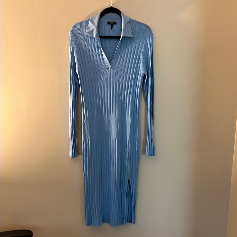 rag & bone Light Blue Long Sleeve Dress
